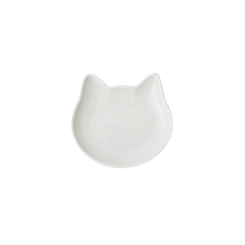 白ネコプレート小